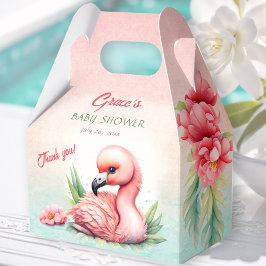 Tropical Summer Roze Flamingo Meisje Baby shower Bedankdoosjes