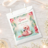 Tropical Summer Roze Flamingo Meisje Baby shower Bedankzakje (Geknipt)
