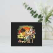 Tropical Summer Surfing Santa Claus 6 Pack Christm (Staand voorkant)