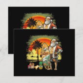 Tropical Summer Surfing Santa Claus 6 Pack Christm (Voorkant / Achterkant)
