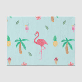 Tropical Summer Turquoise Pattern Tissuepapier