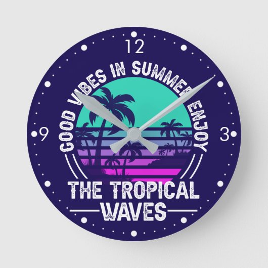 Tropical Summer Vibes-82646 Ronde Klok (Voorkant)