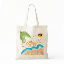 Tropical Summer Vibes Canvas tas