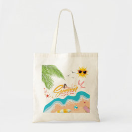 Tropical Summer Vibes Canvas tas