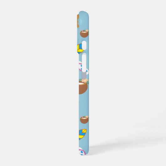 Tropical Summer Vibes Pattern Phone Case iPhone 16 Hoesje (Linkerkant)