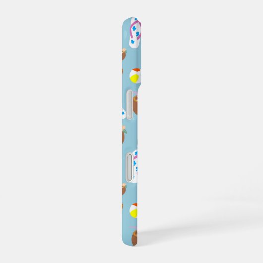 Tropical Summer Vibes Pattern Phone Case iPhone 16 Hoesje (Rechterkant)