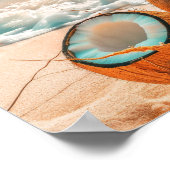 Tropical Summer Vibes Poster - Strandtafereel met  (Hoek)