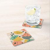 Tropical & Summer Vibes Square Paper Coaster Kartonnen Onderzetters (Insitu)