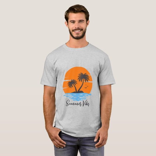 Tropical Summer Vibes T-shirt (Voorkant volledig)