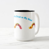 Tropical Summer Vibes T-Shirt Tweekleurige Koffiemok (Voorkant rechts)