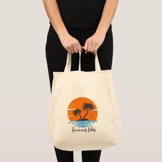 Tropical Summer Vibes Tote Bag (Voorkant (product))