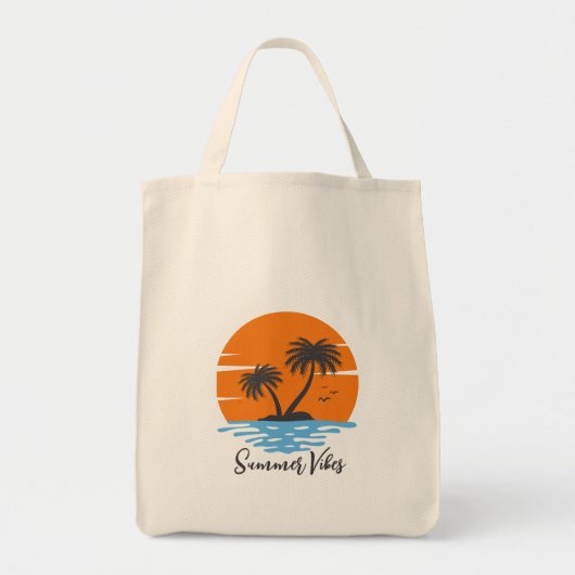 Tropical Summer Vibes Tote Bag (Voorkant)