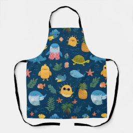 Tropical Sun All-Over Print Apron Gift Schort