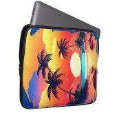 "TROPICAL SUNRISE AT THE BEACH" van Babe Monet Art Laptop Sleeve (Voorkant Rechts)