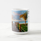 Tropical Sunrise Boardwalk Ceramic Mug 15oz Koffiemok (Center)