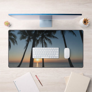 Tropical Sunrise – Palm Trees with Golden Sun Bureaumat