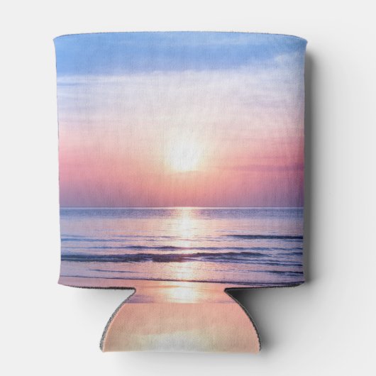 Tropical Sunrise: Zee, lucht, sereniteit Blikjeskoeler (Achterkant)