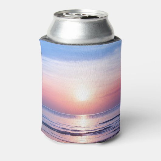 Tropical Sunrise: Zee, lucht, sereniteit Blikjeskoeler (Blikje Achterkant)