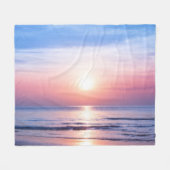Tropical Sunrise: Zee, lucht, sereniteit Fleece Deken (Voorkant (Horizontaal))