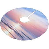 Tropical Sunrise: Zee, lucht, sereniteit Kerstboom Rok (Gekanteld)