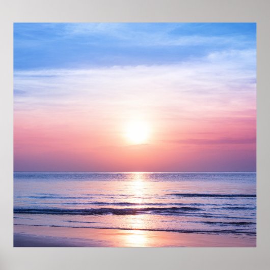 Tropical Sunrise: Zee, lucht, sereniteit Poster (Voorkant)