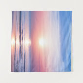 Tropical Sunrise: Zee, lucht, sereniteit Wandkleed (Voorkant (horizontaal))