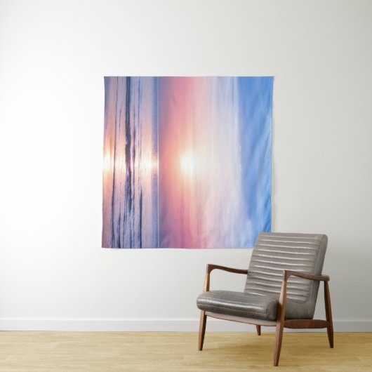 Tropical Sunrise: Zee, lucht, sereniteit Wandkleed (In Situ (horizontaal))
