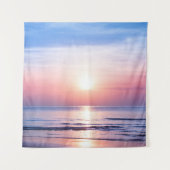 Tropical Sunrise: Zee, lucht, sereniteit Wandkleed (Voorkant)