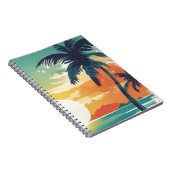 Tropical Sunset and Palm Tree Beach Aesthetic Notitieboek (Rechterzijde)