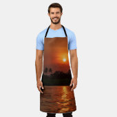  Tropical Sunset Apron Schort (Gedragen)