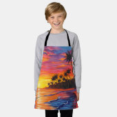 Tropical Sunset Apron Schort (Gedragen)