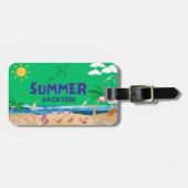 Tropical Sunset Bagagelabel op Zazzle: (Voorkant horizontaal)