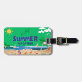 Tropical Sunset Bagagelabel op Zazzle: