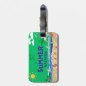 Tropical Sunset Bagagelabel op Zazzle: (Achterkant verticaal)