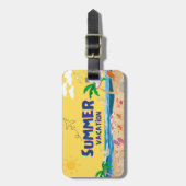 Tropical Sunset Bagagelabel op Zazzle: (Voorkant verticaal)