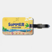 Tropical Sunset Bagagelabel op Zazzle: (Achterkant horizontaal)
