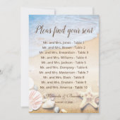 Tropical Sunset Beach Bruiloft Zitkaart Kaart (Voorkant)