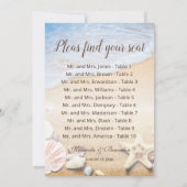 Tropical Sunset Beach Bruiloft Zitkaart Kaart (Achterkant)