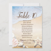 Tropical Sunset Beach Bruiloft Zitkaart Kaart (Achterkant)