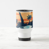 Tropical Sunset Beach Coffee Mug – Relaxing Palm Reisbeker (Center)