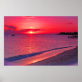 Tropical Sunset Beach Large Wall Poster (Voorkant)