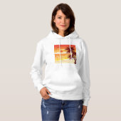 Tropical Sunset Beach Palm Tree Island Hoodie (Voorkant volledig)