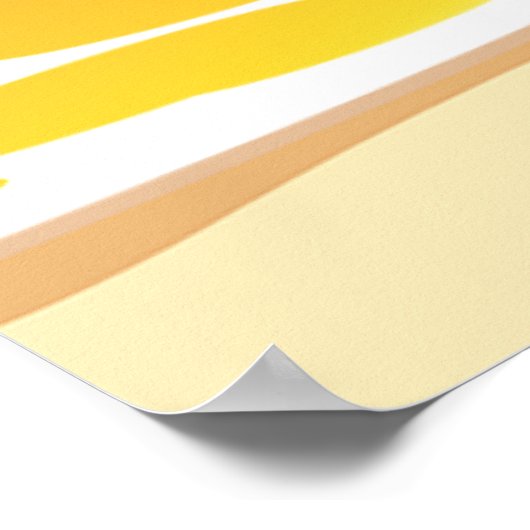 Tropical Sunset Beach Palm Tree Island Poster (Hoek)