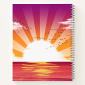 Tropical Sunset Beach, palmbomen & zee op maat Notitieboek (Achterkant)