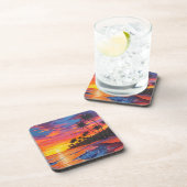 Tropical Sunset Beverage Coaster Bier Onderzetter (Rechterzijde)