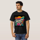 Tropical Sunset Denken aan je Mannen Tshirt (Voorkant volledig)
