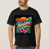 Tropical Sunset Denken aan je Mannen Tshirt (Voorkant)
