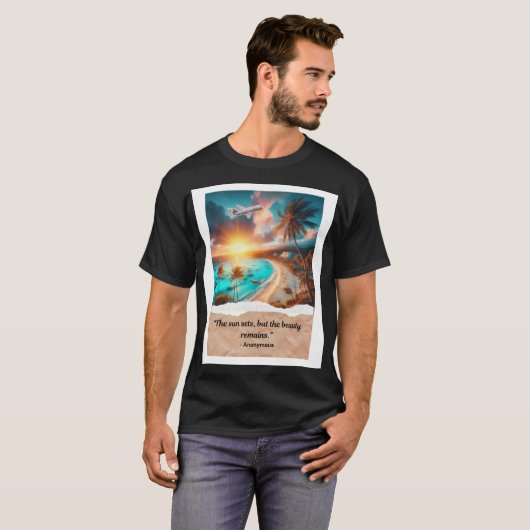 Tropical Sunset Escape T-shirt (Voorkant volledig)