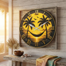 Tropical Sunset Hammock Luxury Coastal Beach Decor