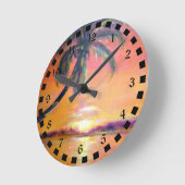 Tropical Sunset in beautiful Florida Ronde Klok (Hoek)